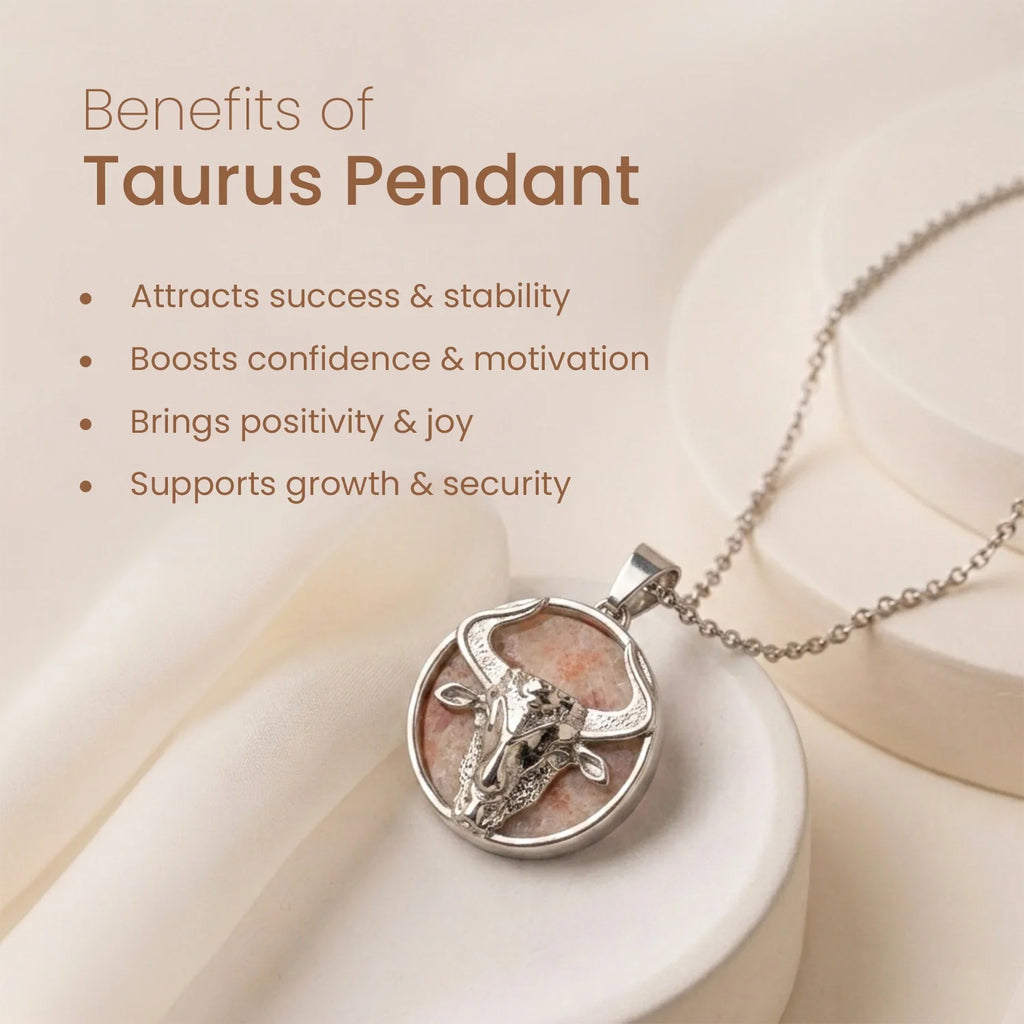 Taurus Pendant with Sunstone