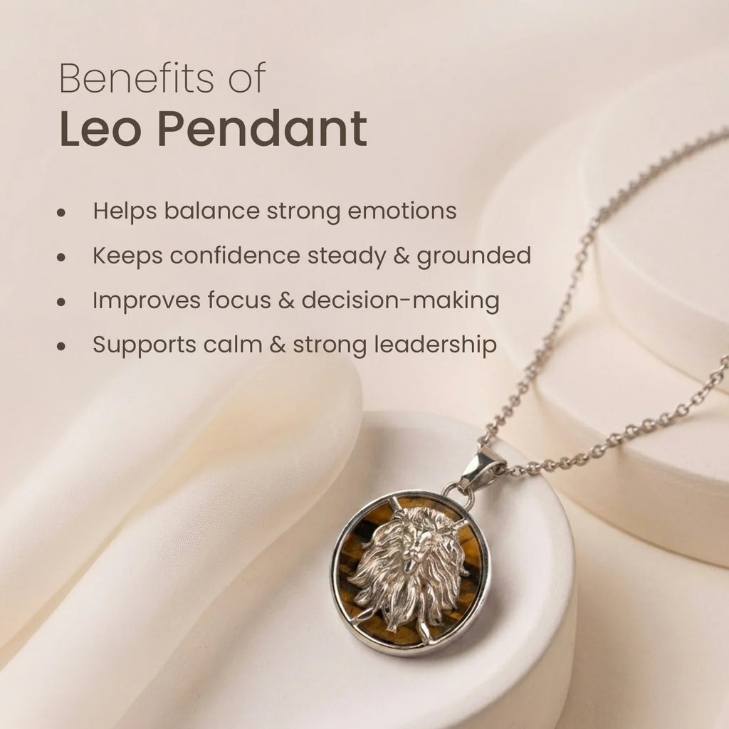 Leo Pendant with Tiger Eye