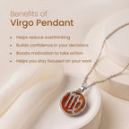 Virgo Pendant with Carnelian