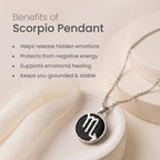 Scorpio Pendant with Black Obsidian
