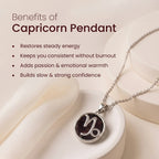 Capricorn Pendant with Garnet