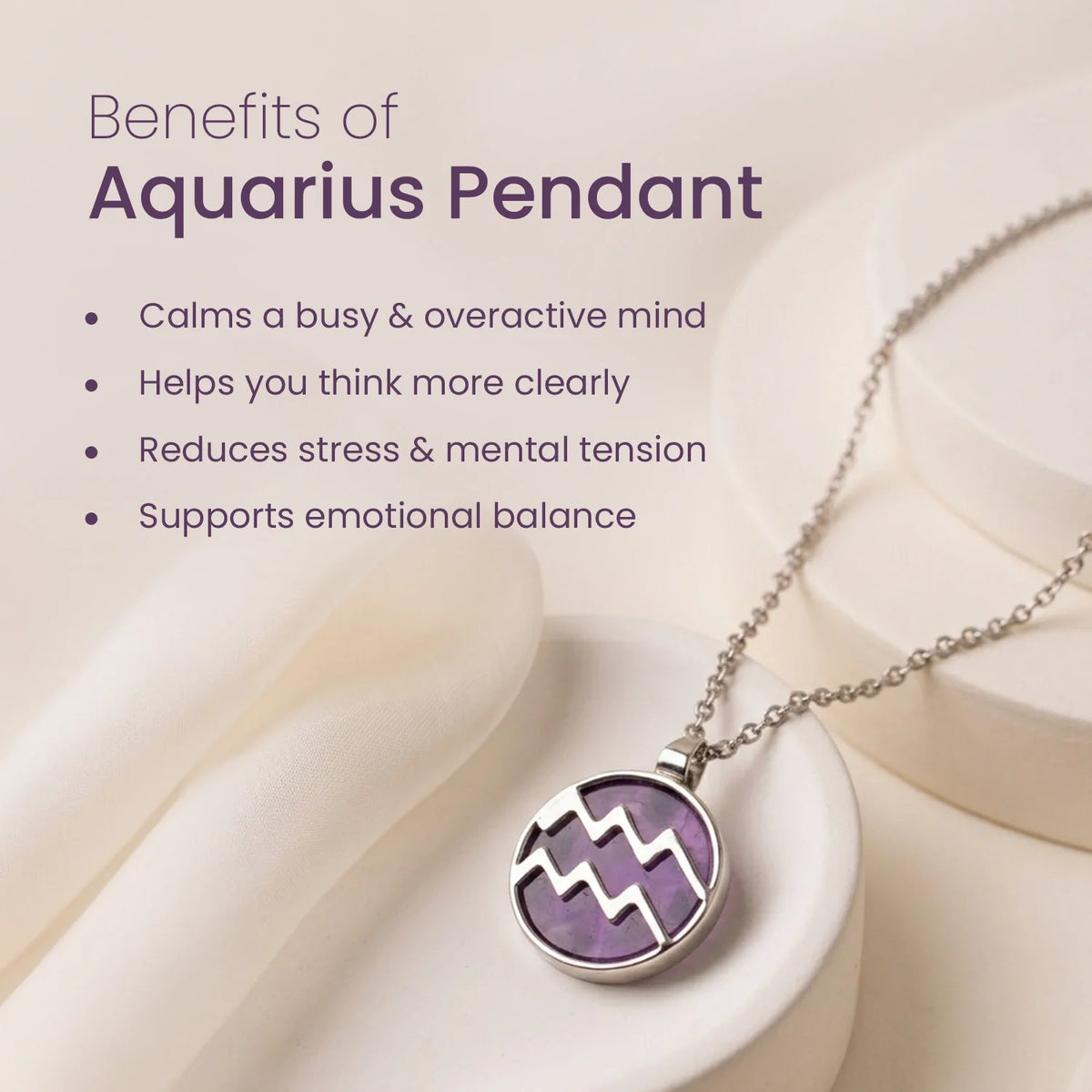 Aquarius Pendant with Amethyst