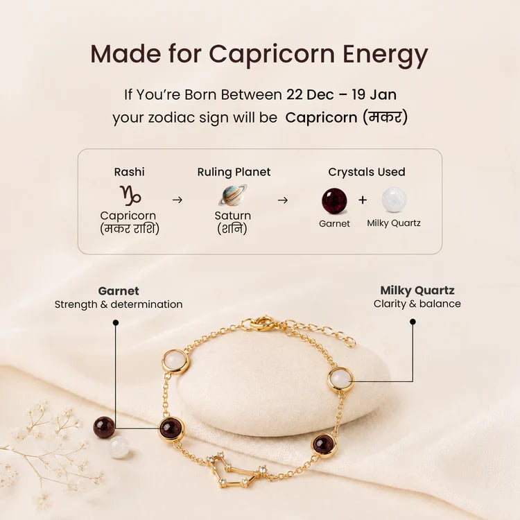 Capricorn Zodiac Constellation Bracelet for Women