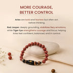 Aries Zodiac Red Jasper & Tiger Eye Bracelet