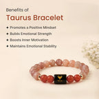 Taurus Zodiac Sunstone & Carnelian Bracelet
