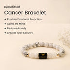 Cancer Zodiac Howlite & Milky Quartz Bracelet