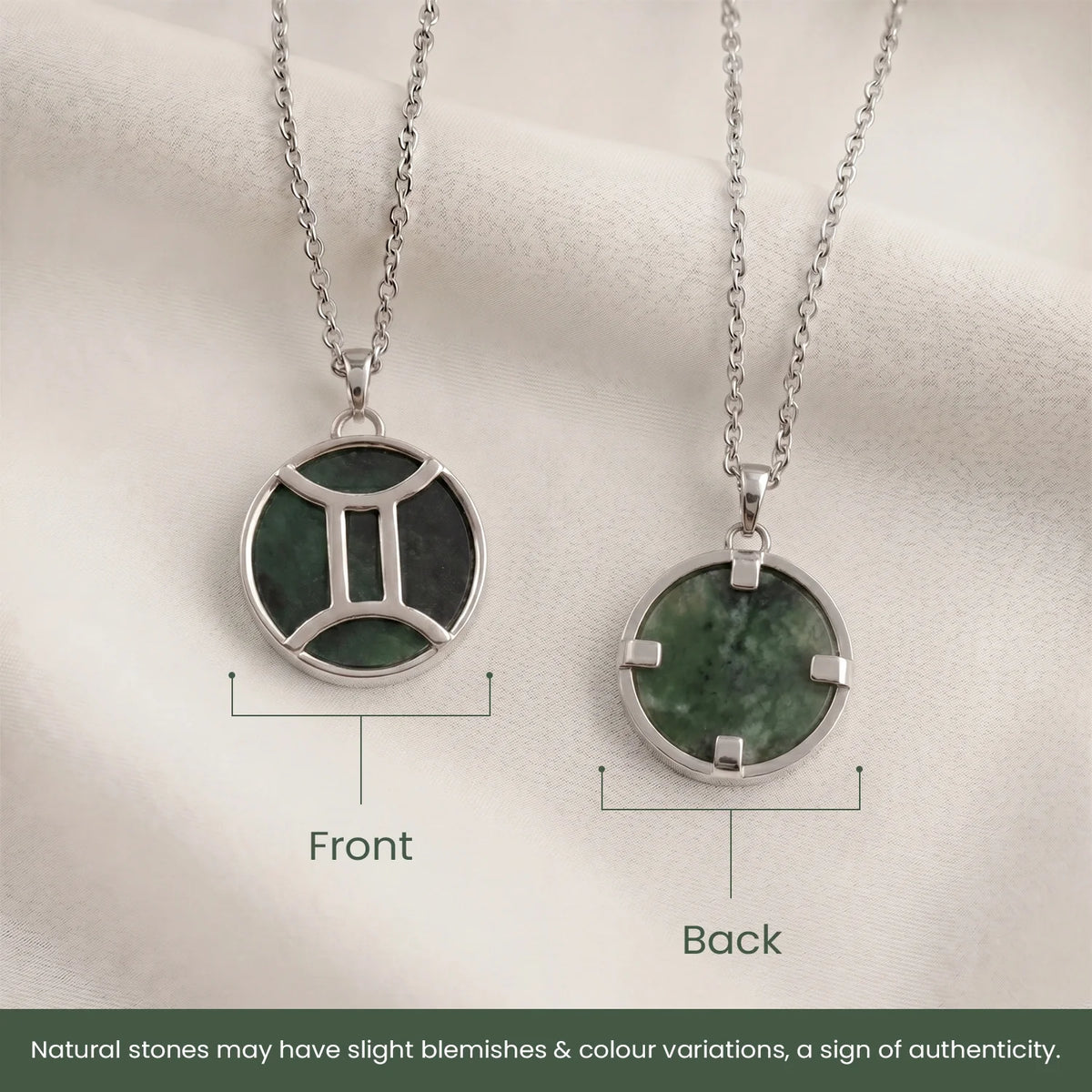 Gemini Pendant with Green Aventurine