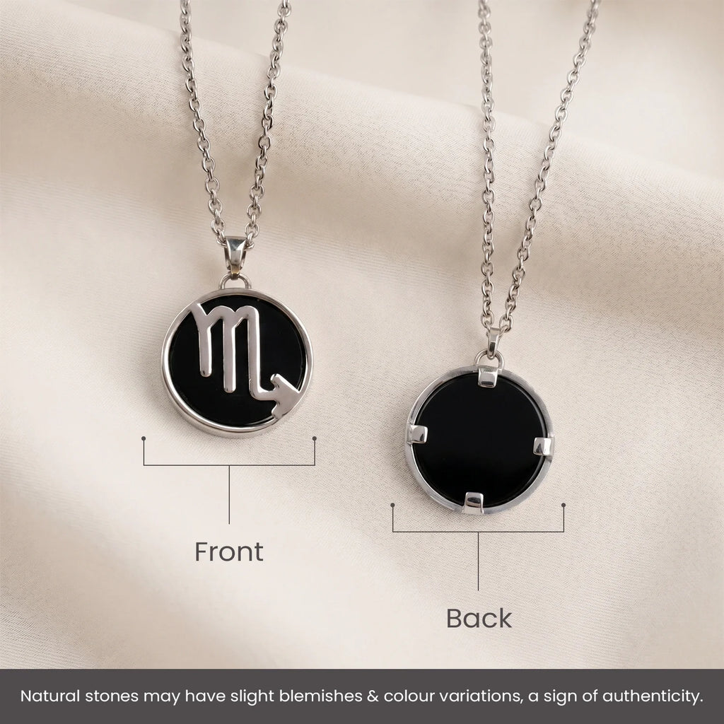 Scorpio Pendant with Black Obsidian