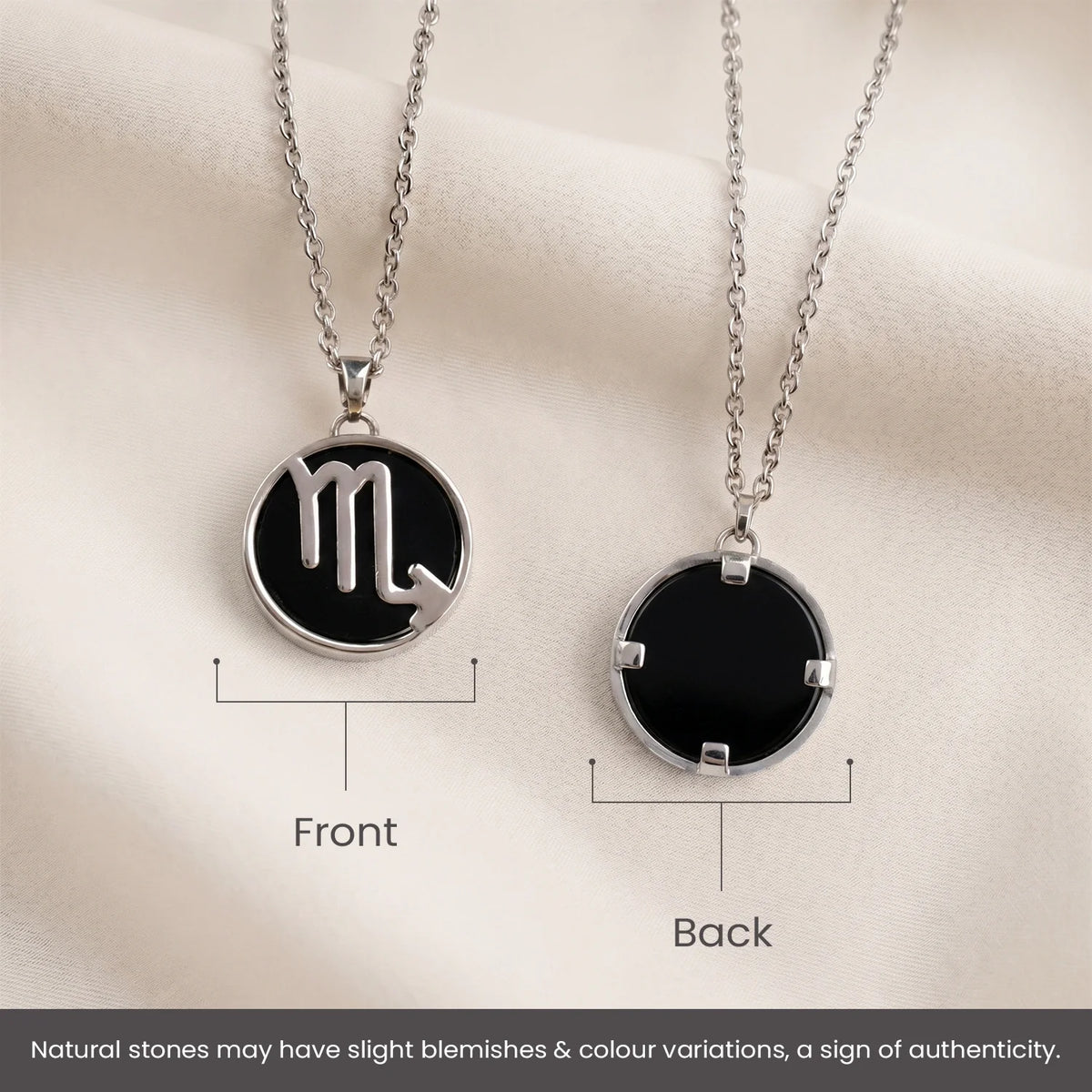 Scorpio Pendant with Black Obsidian