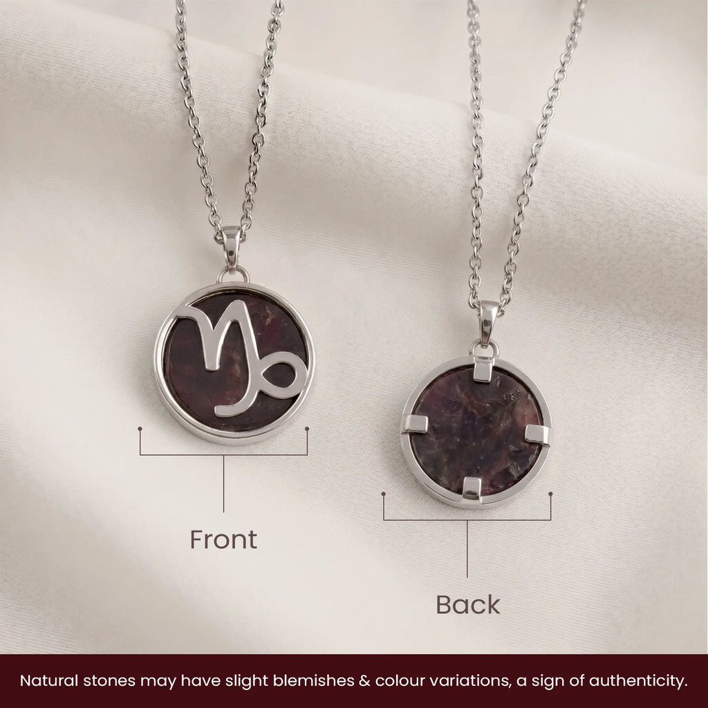 Capricorn Pendant with Garnet
