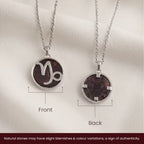 Capricorn Pendant with Garnet
