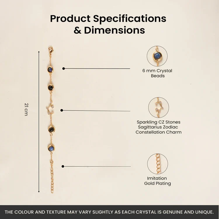 Sagittarius Zodiac Constellation Bracelet for Women