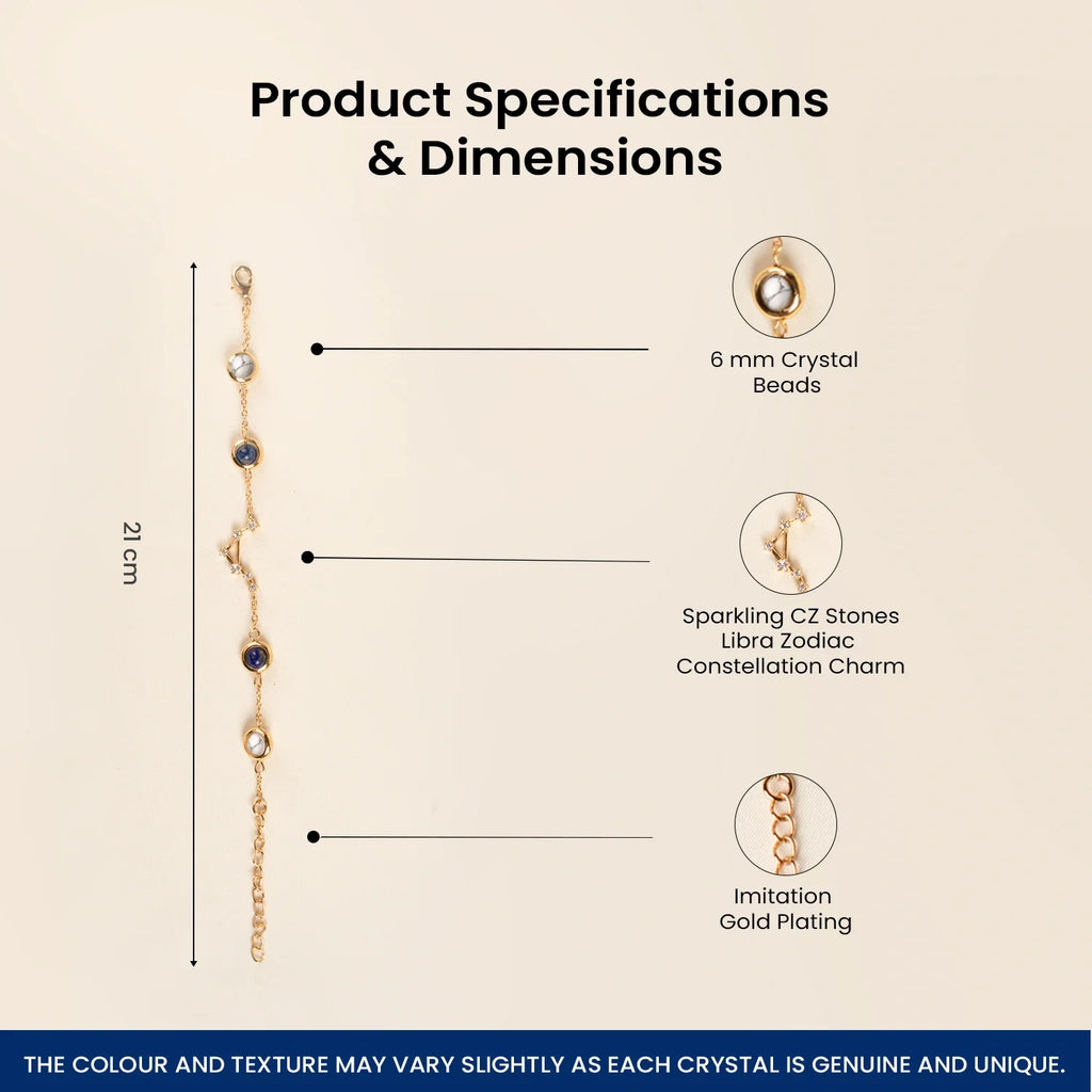 Libra Zodiac Constellation Bracelet for Women