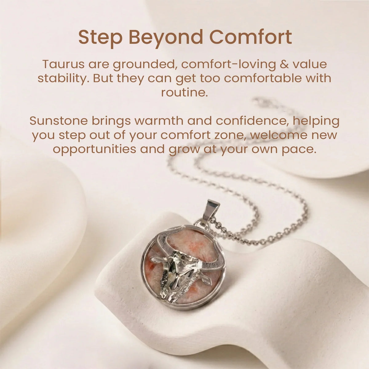 Taurus Pendant with Sunstone