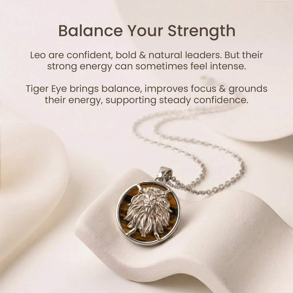 Leo Pendant with Tiger Eye