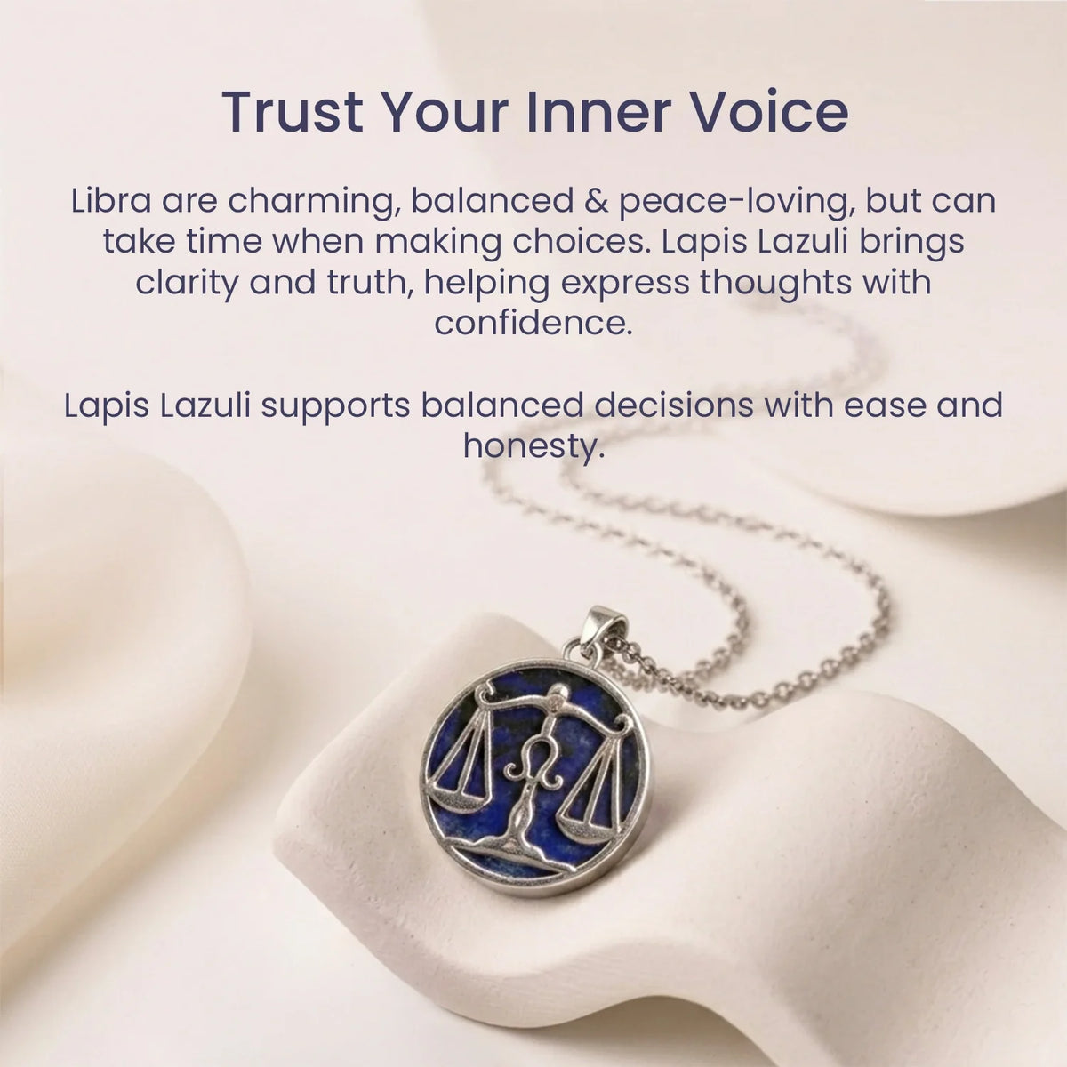 Libra Pendant with Lapis Lazuli