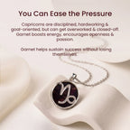 Capricorn Pendant with Garnet