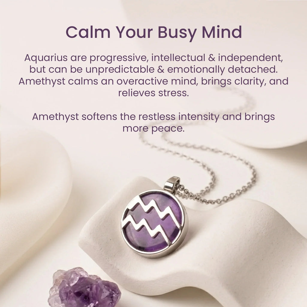 Aquarius Pendant with Amethyst