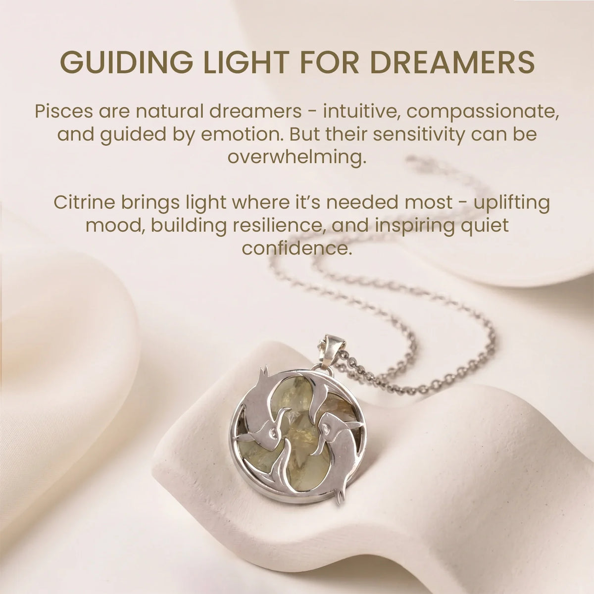 Pisces Pendant with Citrine