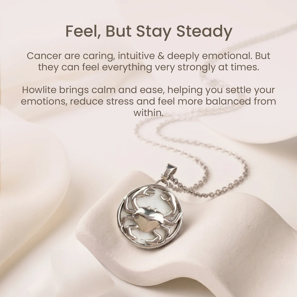 Cancer Pendant with Howlite