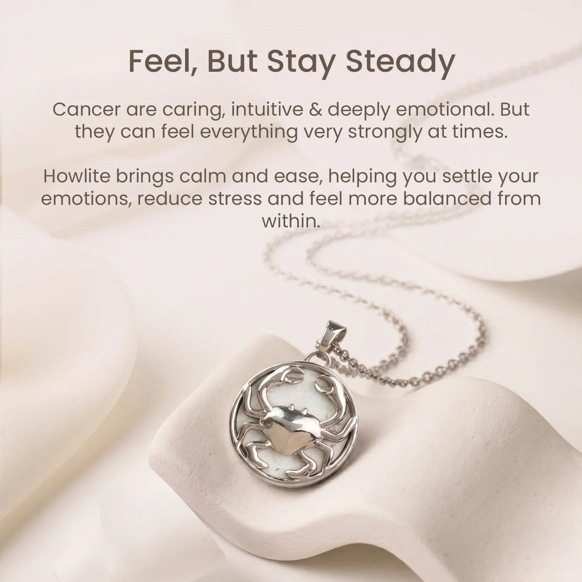Cancer Pendant with Howlite