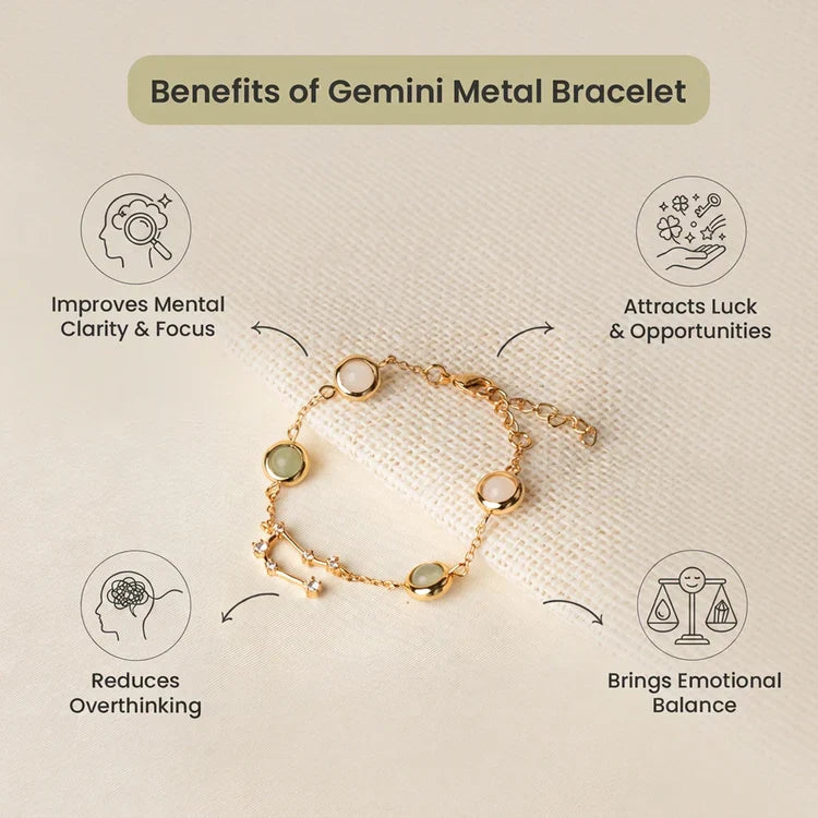 Gemini Zodiac Constellation Bracelet for Women