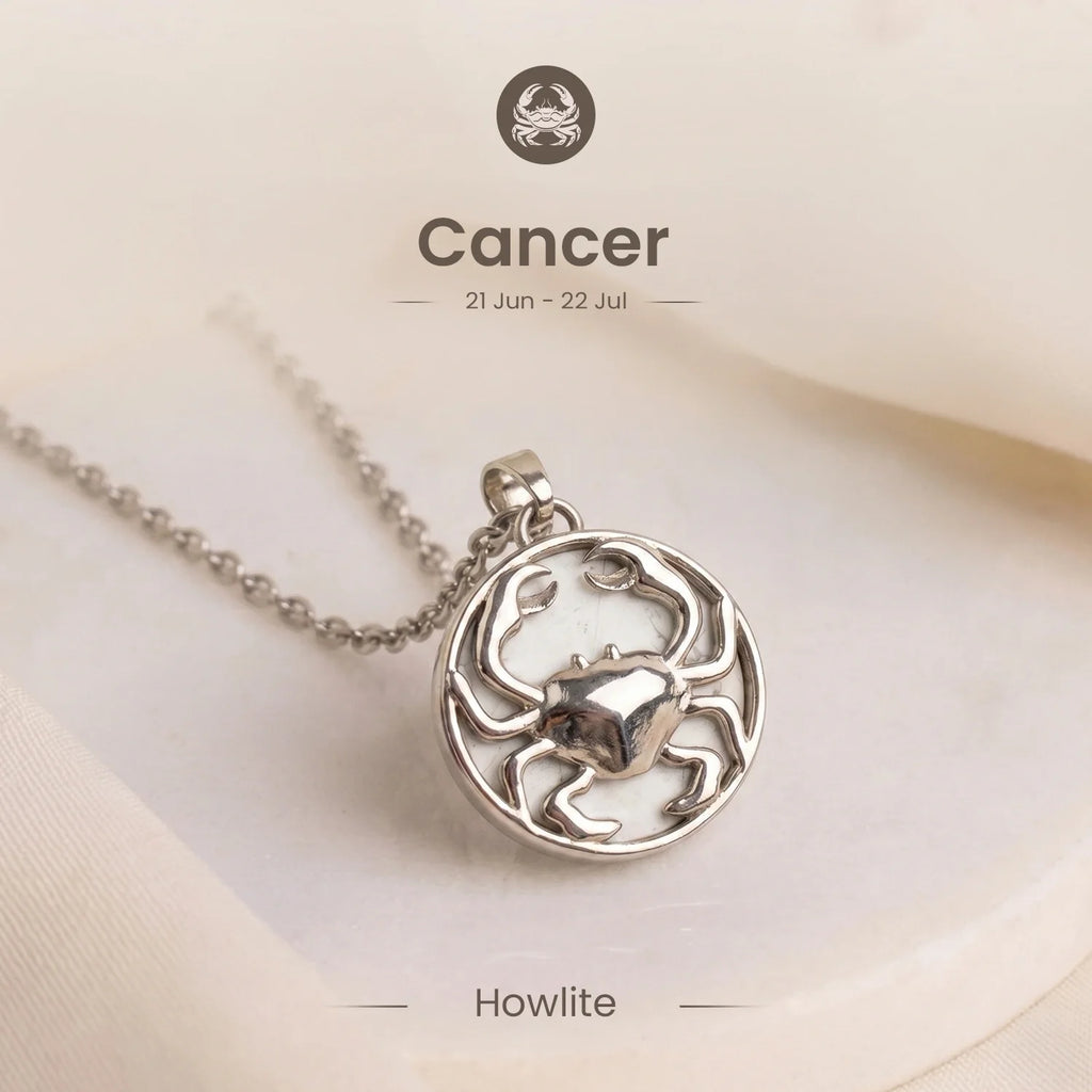 Cancer Pendant with Howlite
