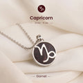 Capricorn Pendant with Garnet
