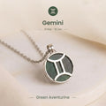 Gemini Pendant with Green Aventurine