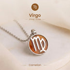 Virgo Pendant with Carnelian
