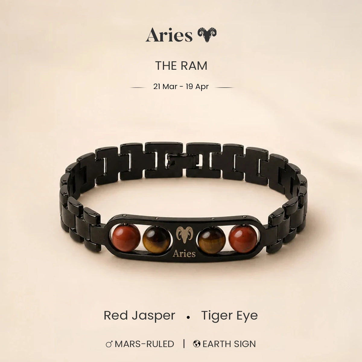 Aries Zodiac Metal Bracelet