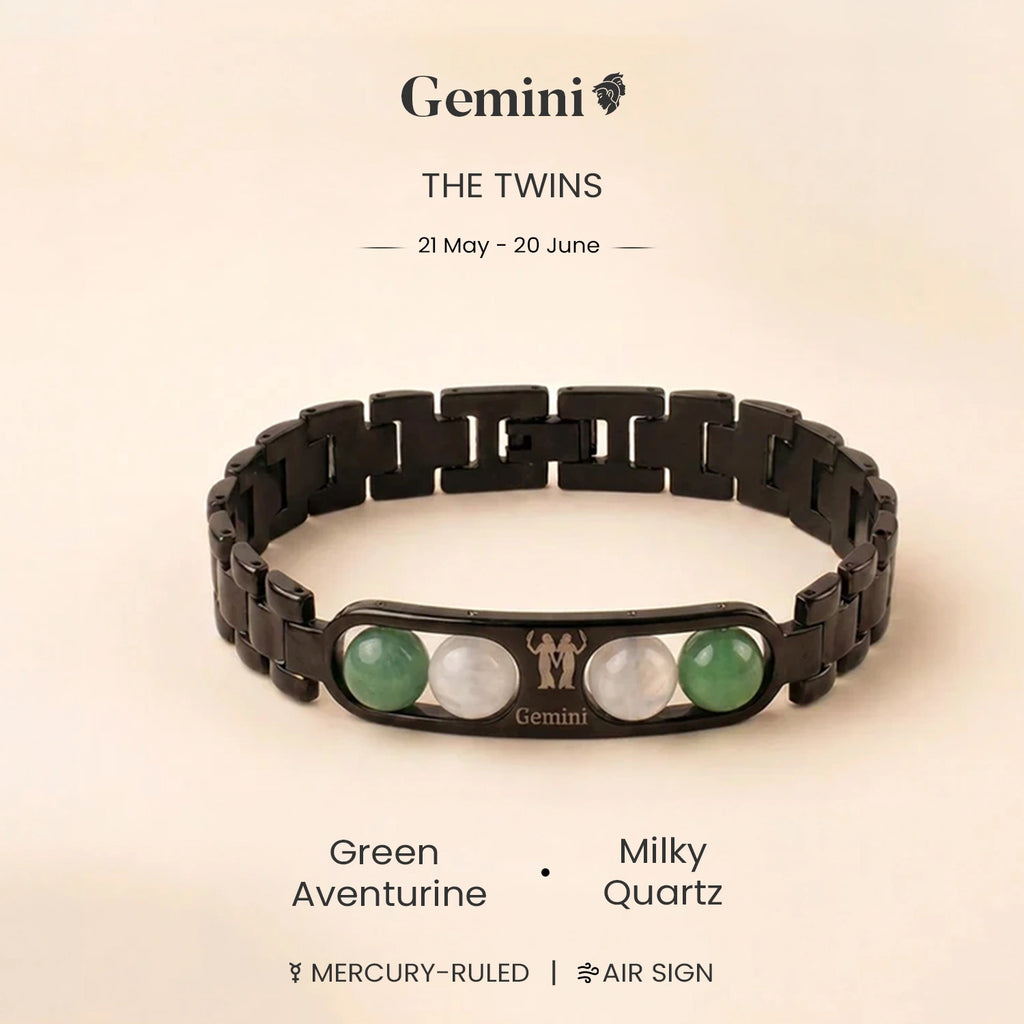 Gemini Zodiac Metal Bracelet