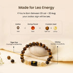 Leo Zodiac Tiger Eye & Citrine Bracelet