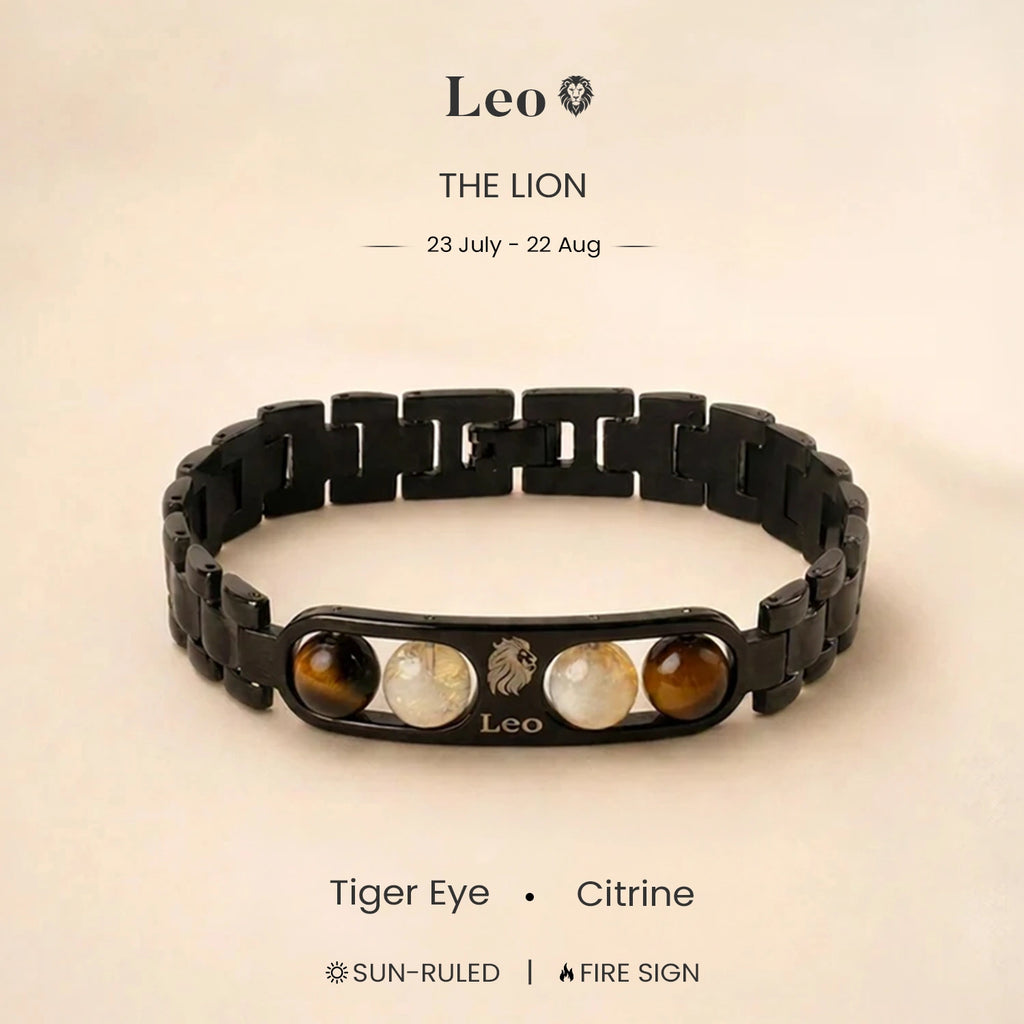 Leo Zodiac Metal Bracelet