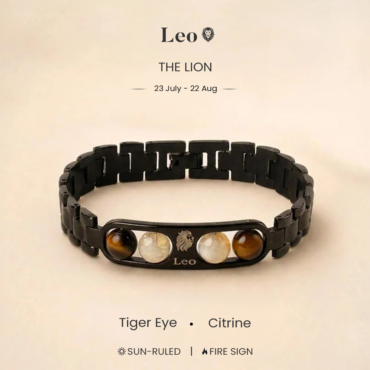 Leo Zodiac Metal Bracelet