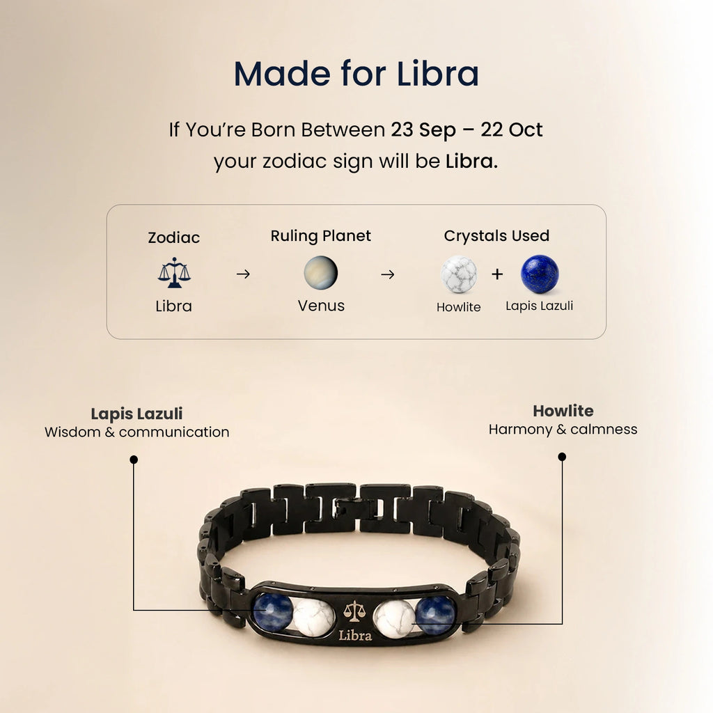 Libra Zodiac Metal Bracelet
