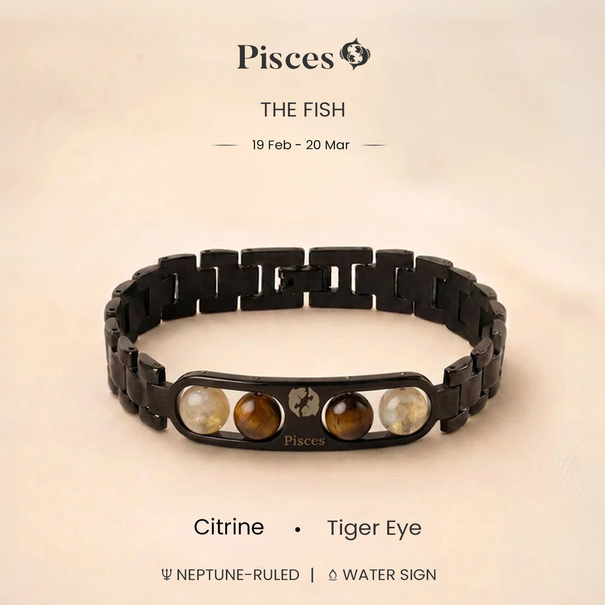 Pisces Zodiac Metal Bracelet