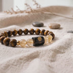 Leo Zodiac Tiger Eye & Citrine Bracelet