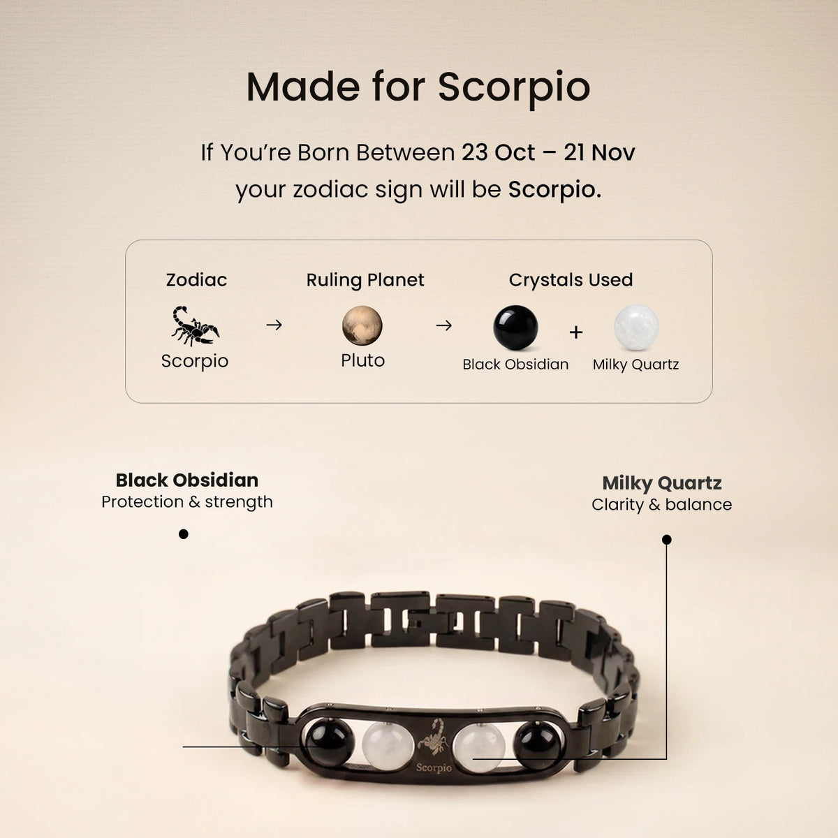 Scorpio Zodiac Metal Bracelet