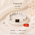 Cancer Zodiac Howlite & Milky Quartz Bracelet
